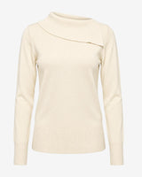 Maglia con scollo asimmetrico e strass