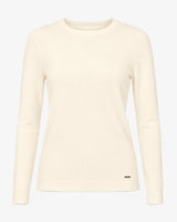 Maglia girocollo con collo a costine