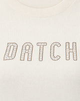 Maglia girocollo con strass e logo