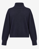 Maglia a collo alto a maniche lunghe con strass
