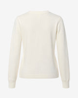Maglia girocollo con strass e logo