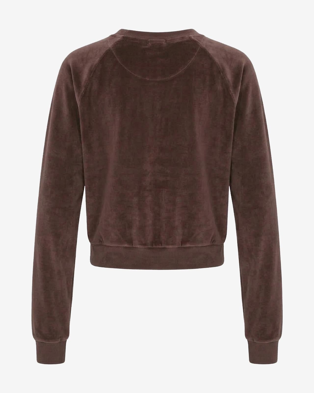 Felpa girocollo raglan in ciniglia