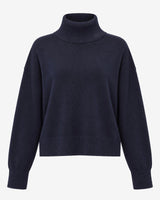 Maglia a collo alto a maniche lunghe con strass