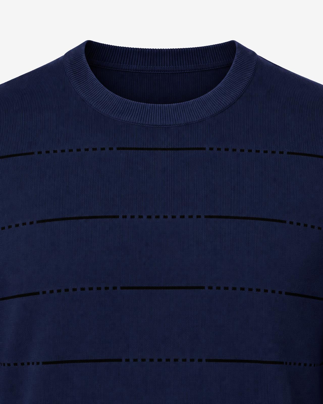 Maglia girocollo con motivo a righini
