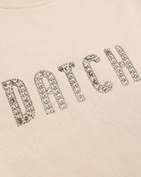 Felpa girocollo con strass
