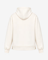 Felpa con cappuccio e zip in interlock