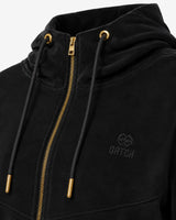 Felpa con zip e cappuccio in ciniglia