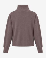 Maglia a collo alto a maniche lunghe con strass