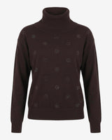 Maglia a collo alto con strass