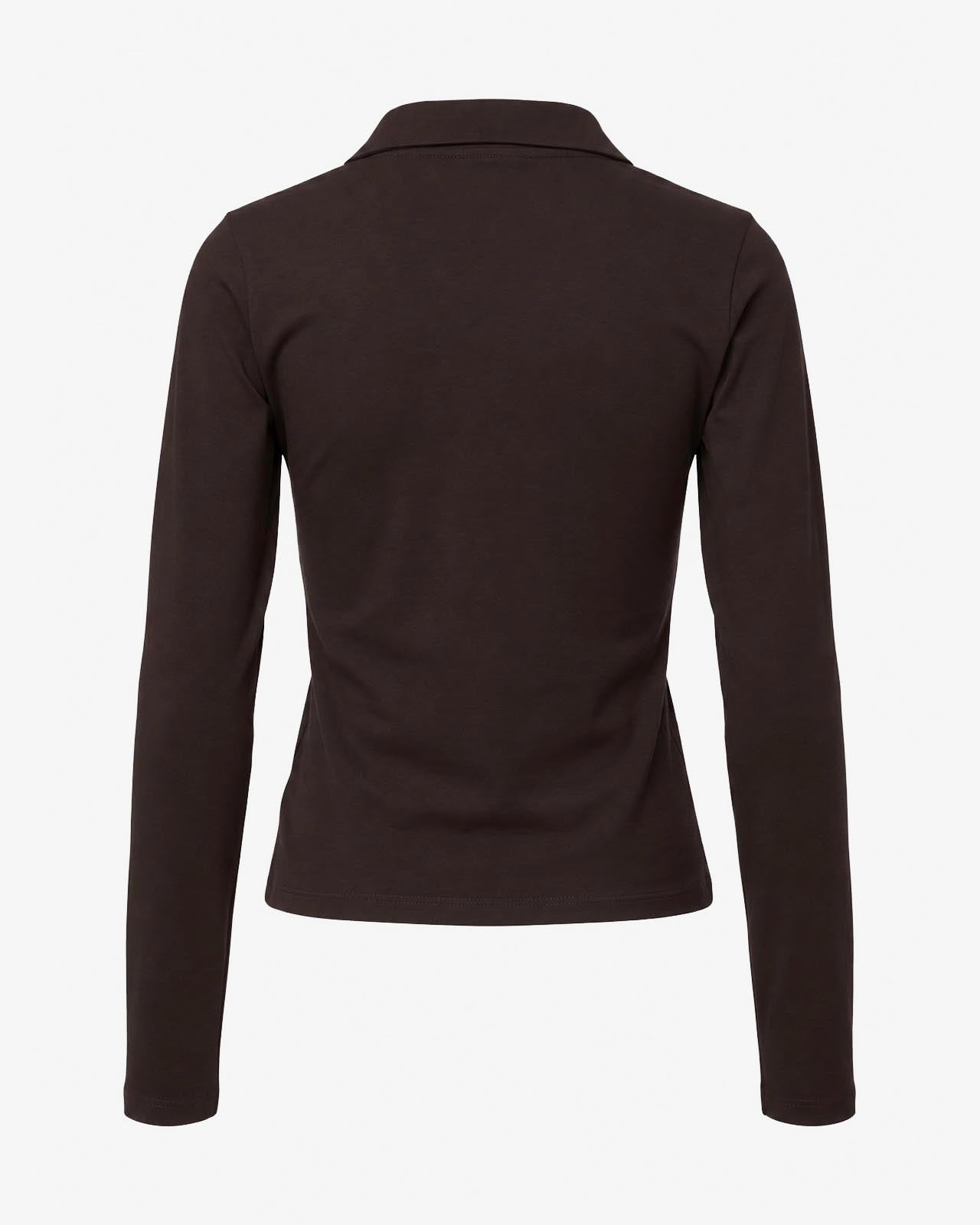 T-shirt con collo polo e strass