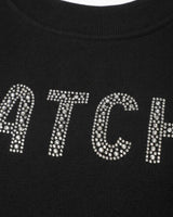 Felpa girocollo con strass