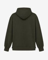 Felpa con cappuccio e zip in interlock