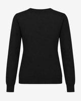 Maglia girocollo con strass e logo