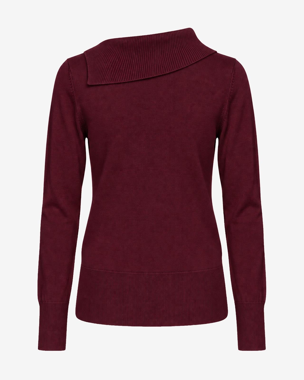 Maglia con scollo asimmetrico e strass