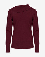 Maglia con scollo asimmetrico e strass