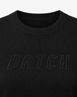 Maglia girocollo con strass e logo