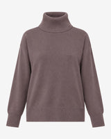 Maglia a collo alto a maniche lunghe con strass