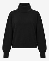 Maglia a collo alto a maniche lunghe con strass