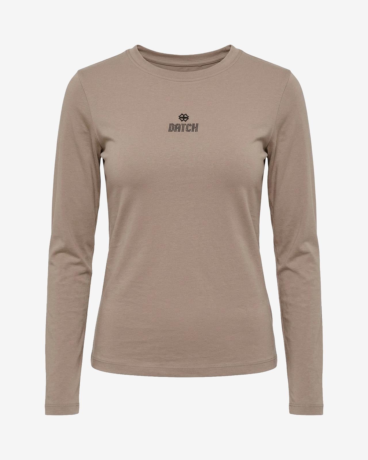T-shirt a maniche lunghe con strass