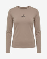 T-shirt a maniche lunghe con strass