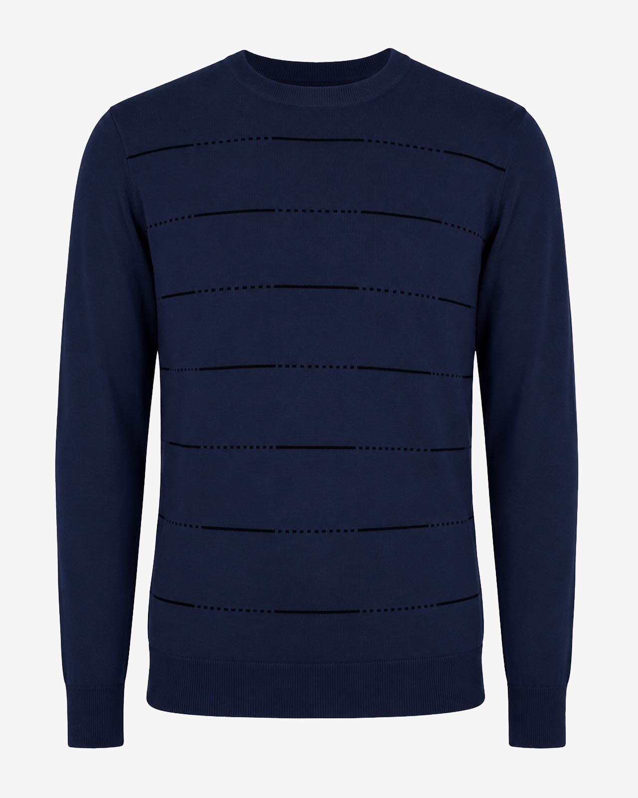 Maglia girocollo con motivo a righini