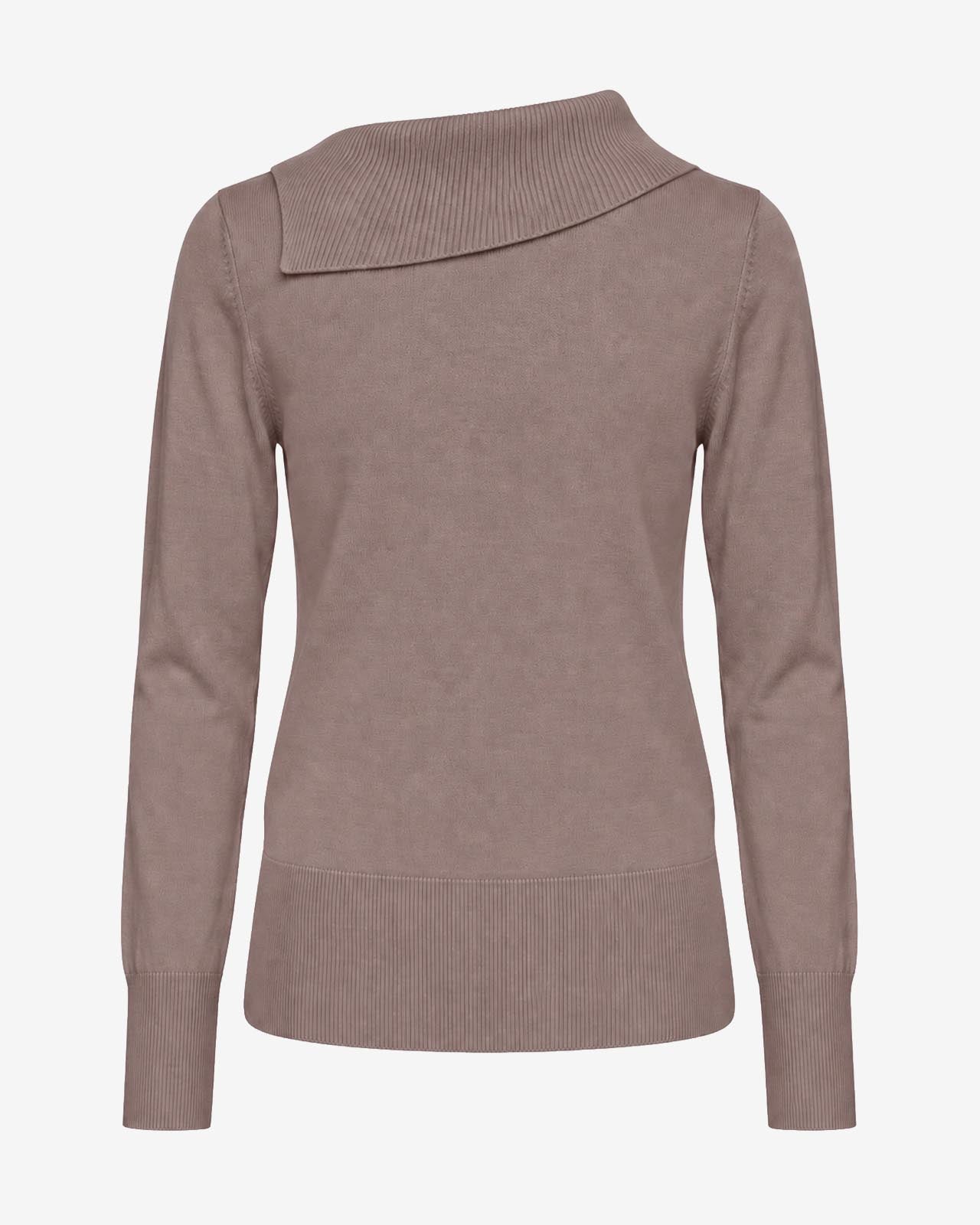 Maglia con scollo asimmetrico e strass