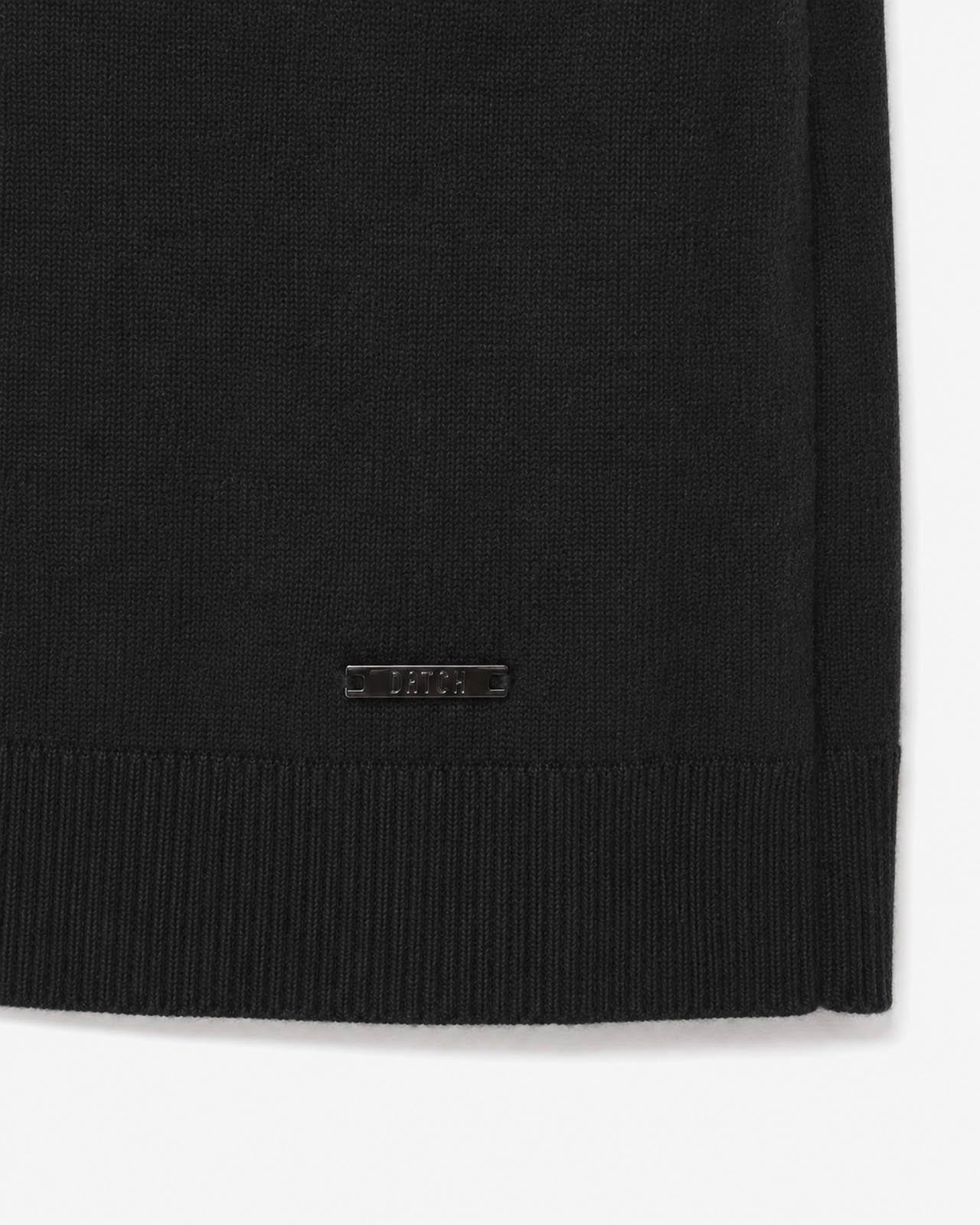 Maglia girocollo con collo a costine