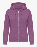 Felpa zip con cappuccio donna