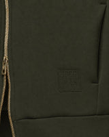 Felpa con cappuccio e zip in interlock