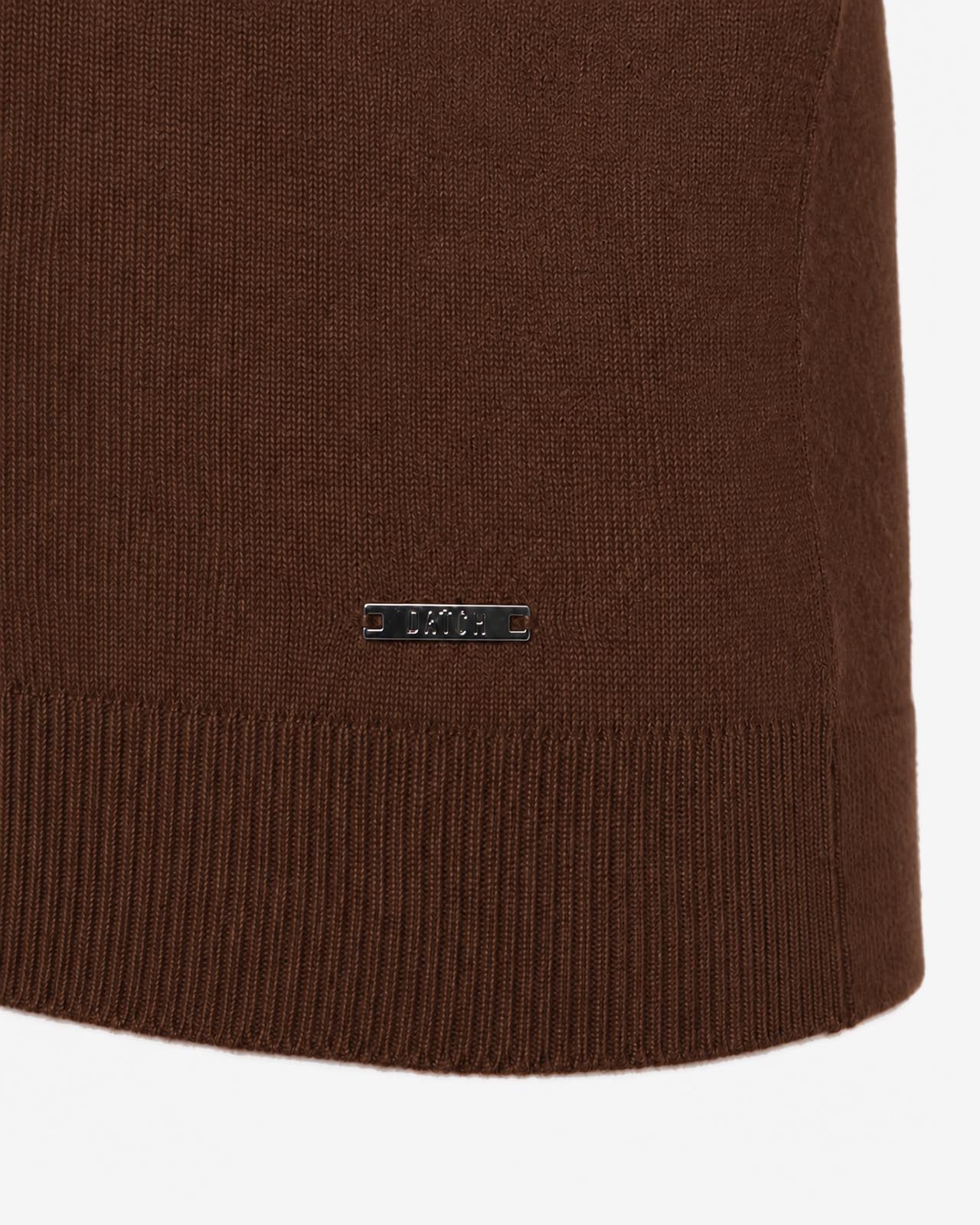 Maglia girocollo con collo a costine