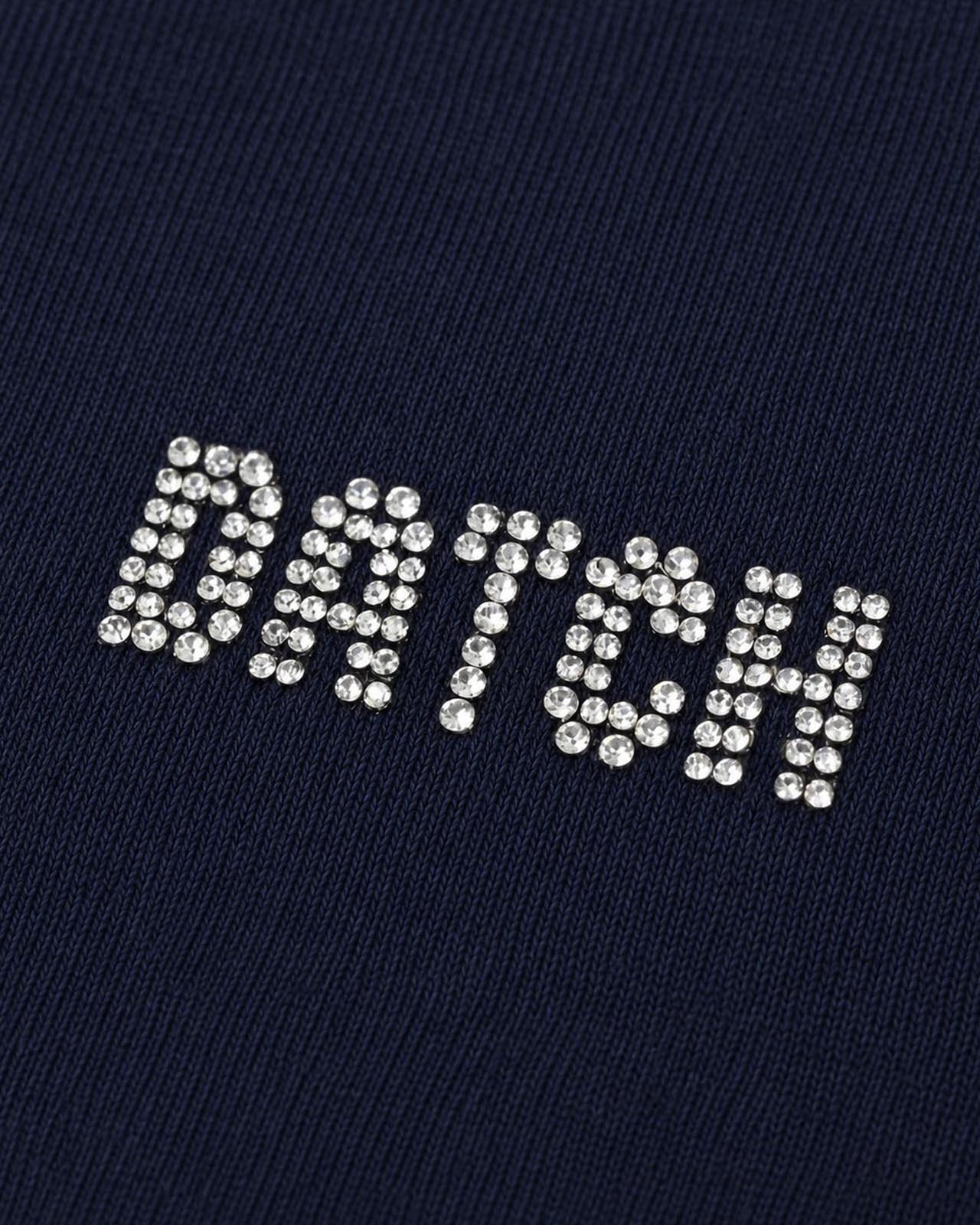 T-shirt con collo polo e strass