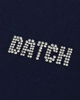 T-shirt con collo polo e strass