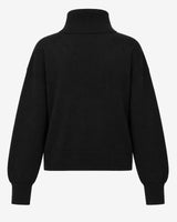 Maglia a collo alto a maniche lunghe con strass