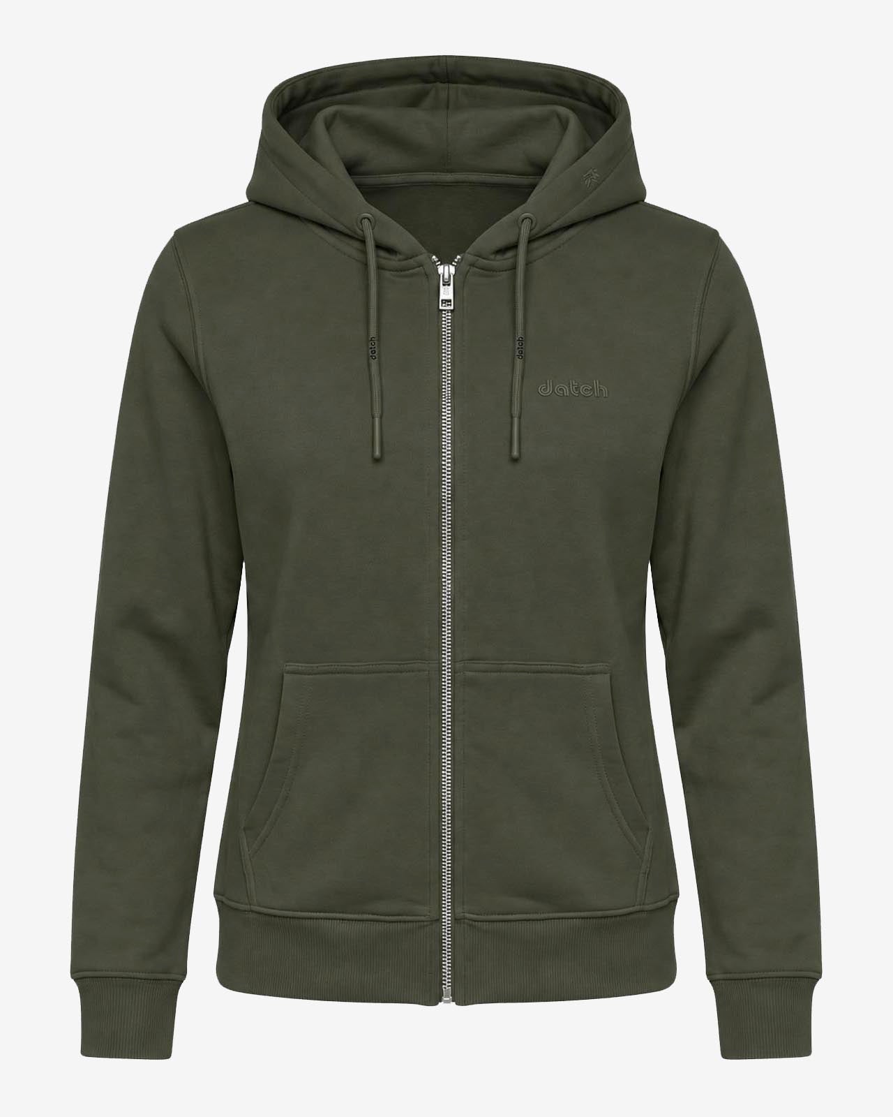 Felpa zip con cappuccio donna