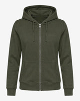 Felpa zip con cappuccio donna