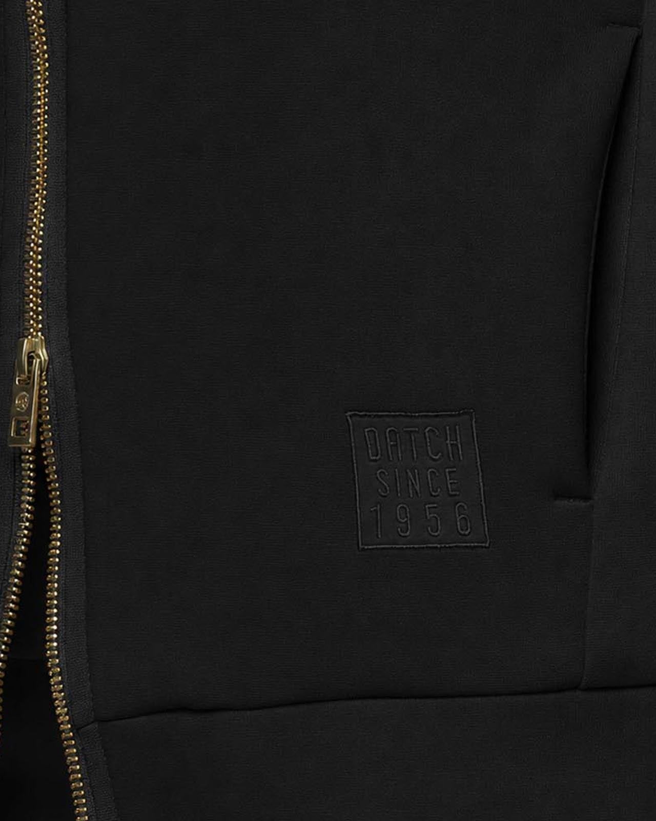 Felpa con cappuccio e zip in interlock