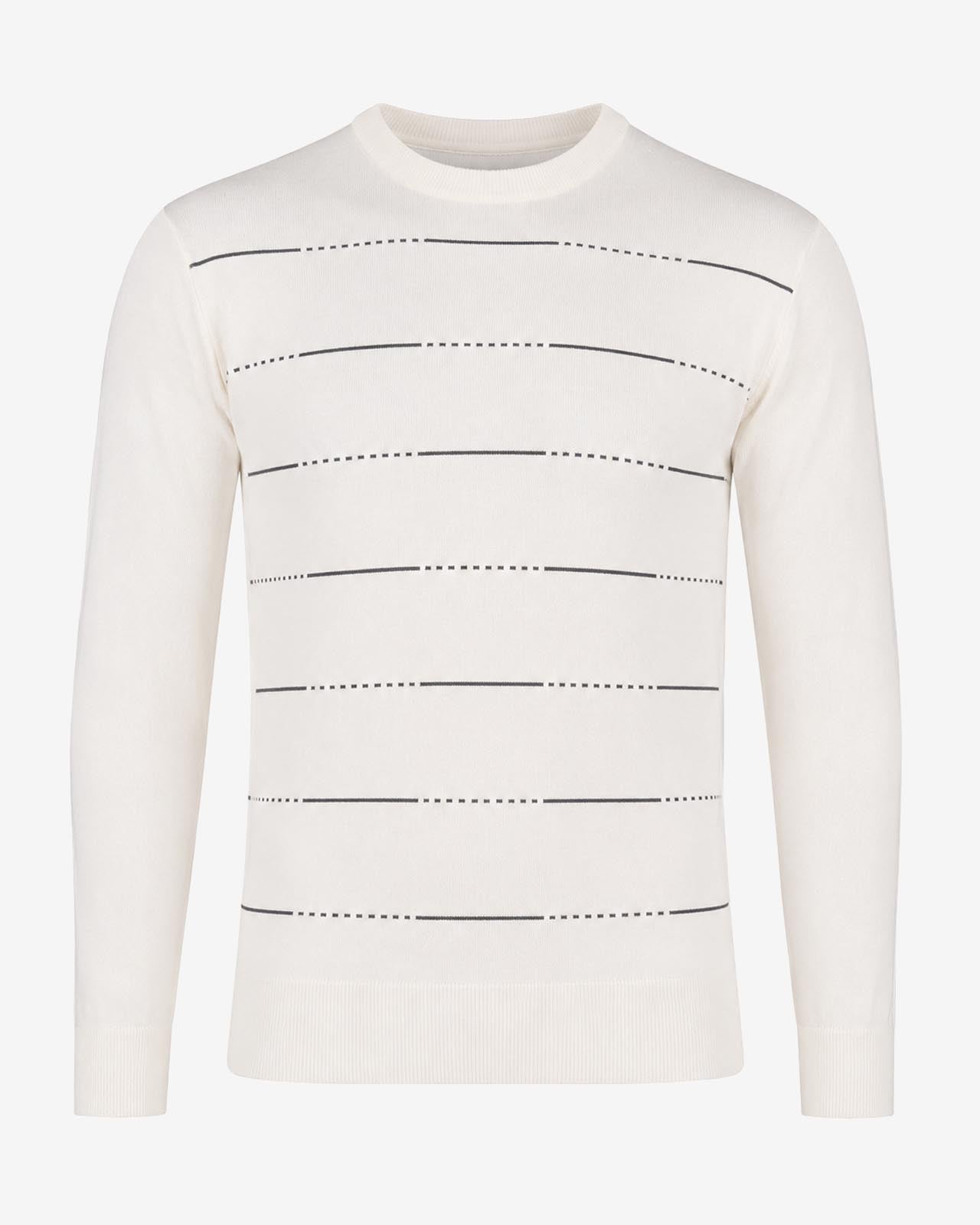 Maglia girocollo con motivo a righini