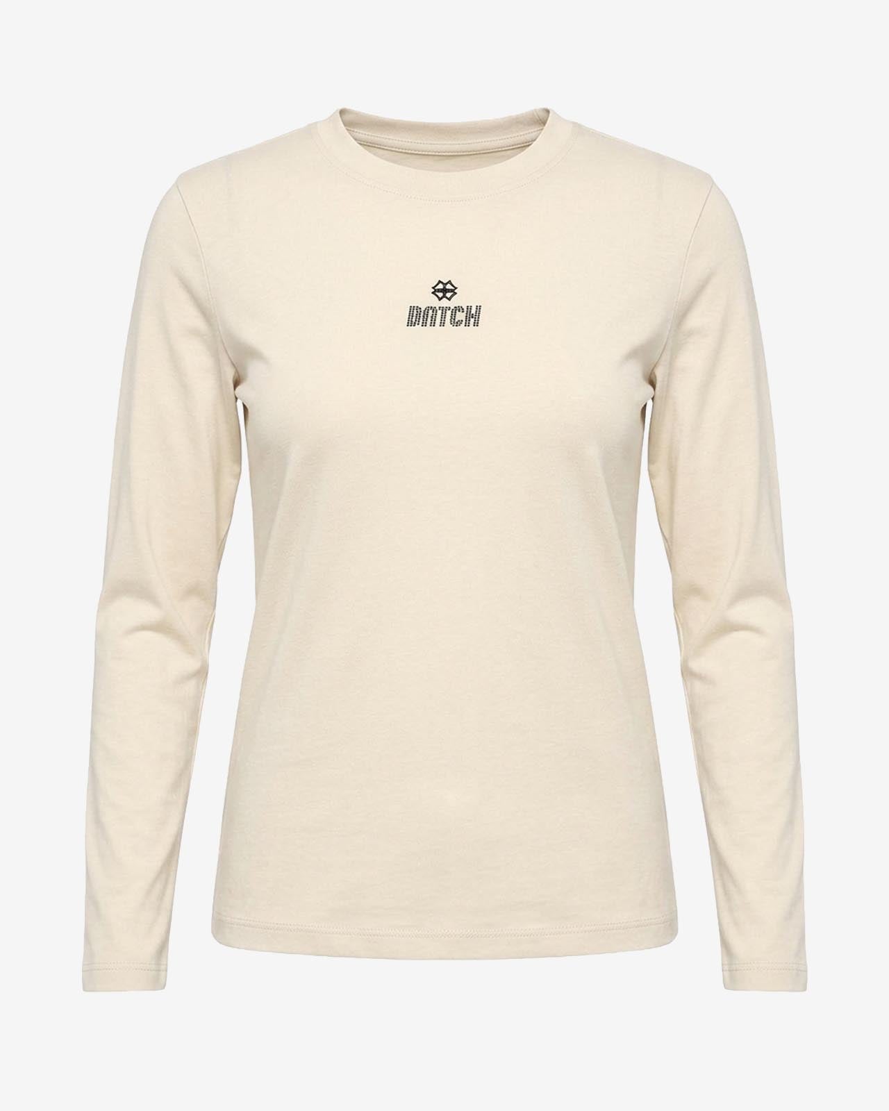 T-shirt a maniche lunghe con strass