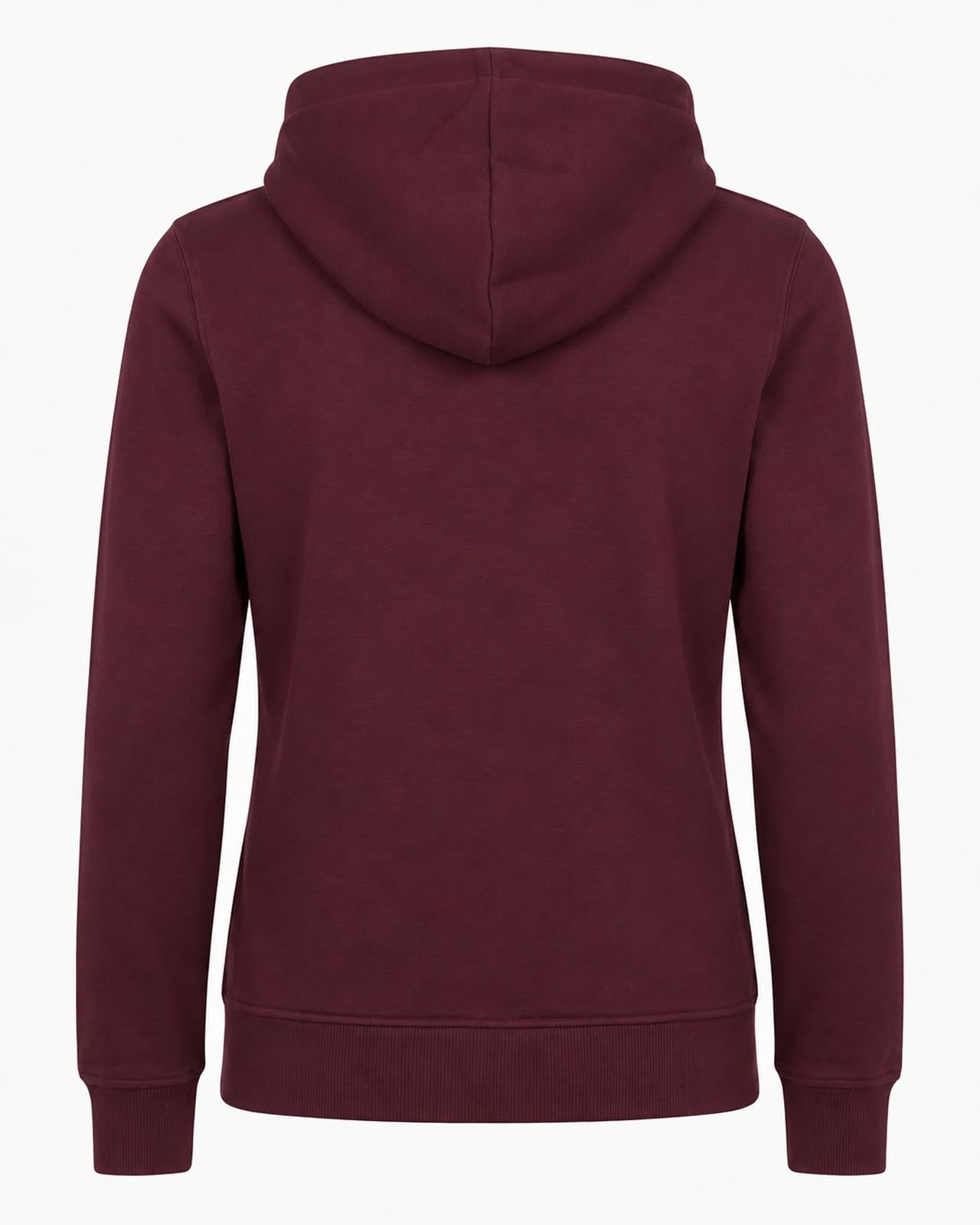 Felpa zip con cappuccio donna