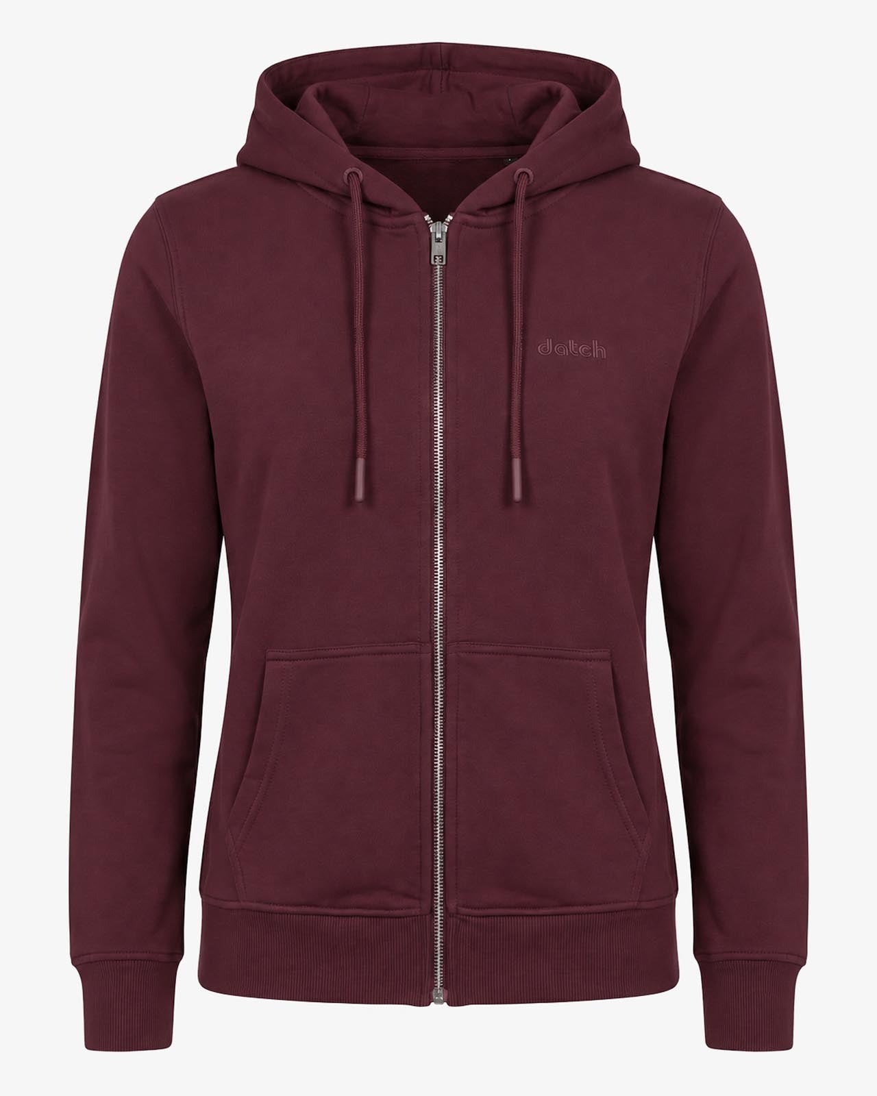Felpa zip con cappuccio donna