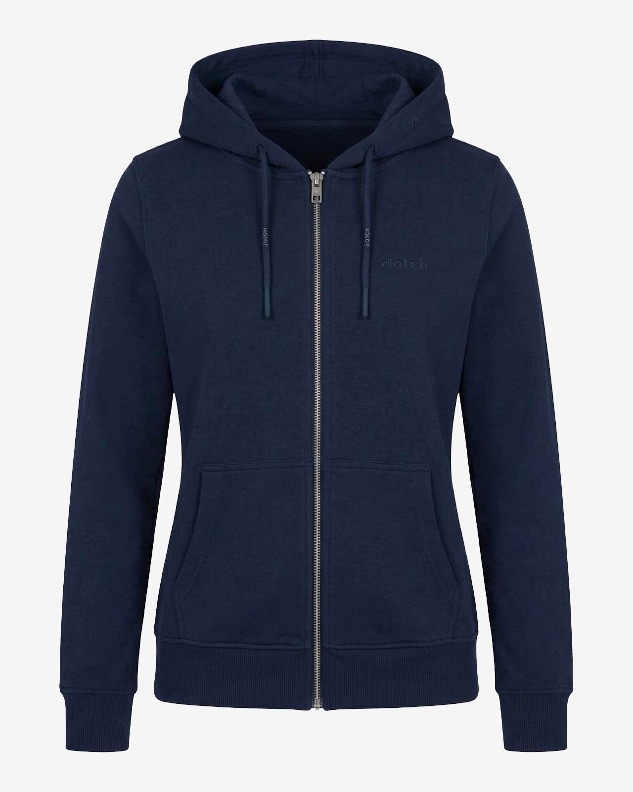 Felpa zip con cappuccio donna
