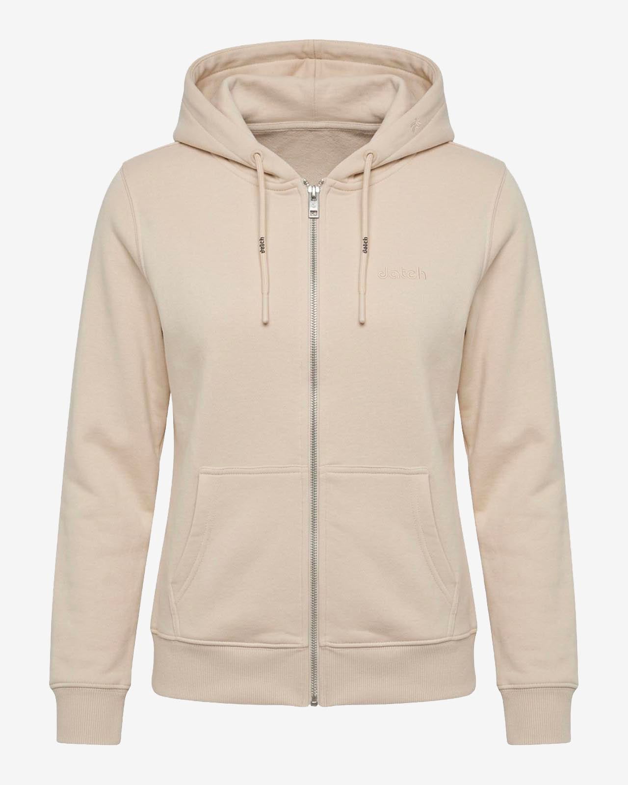 Felpa zip con cappuccio donna