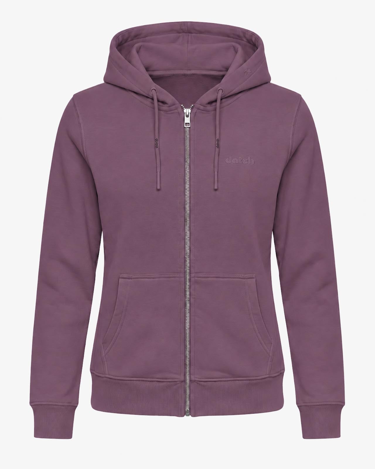 Felpa zip con cappuccio donna