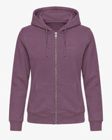 Felpa zip con cappuccio donna