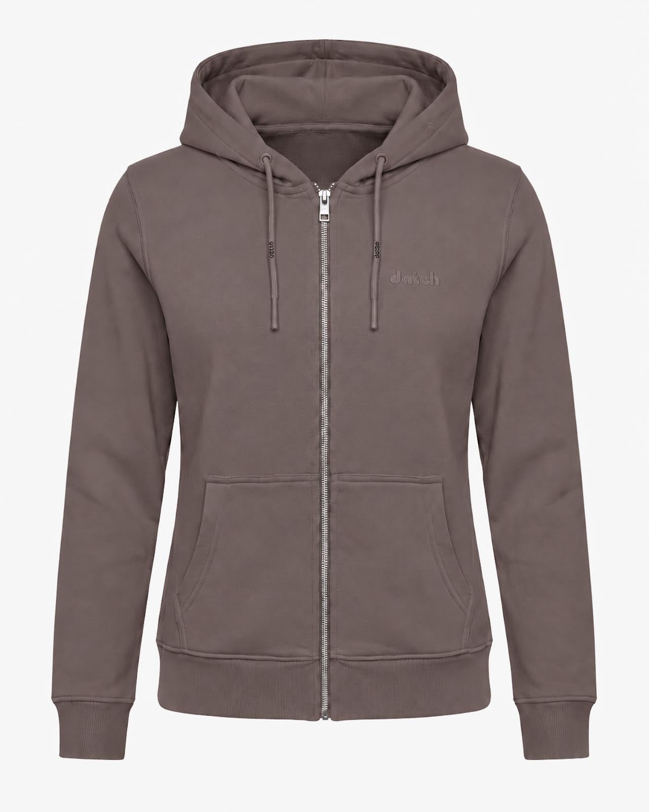 Felpa zip con cappuccio donna