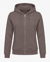 Felpa zip con cappuccio donna