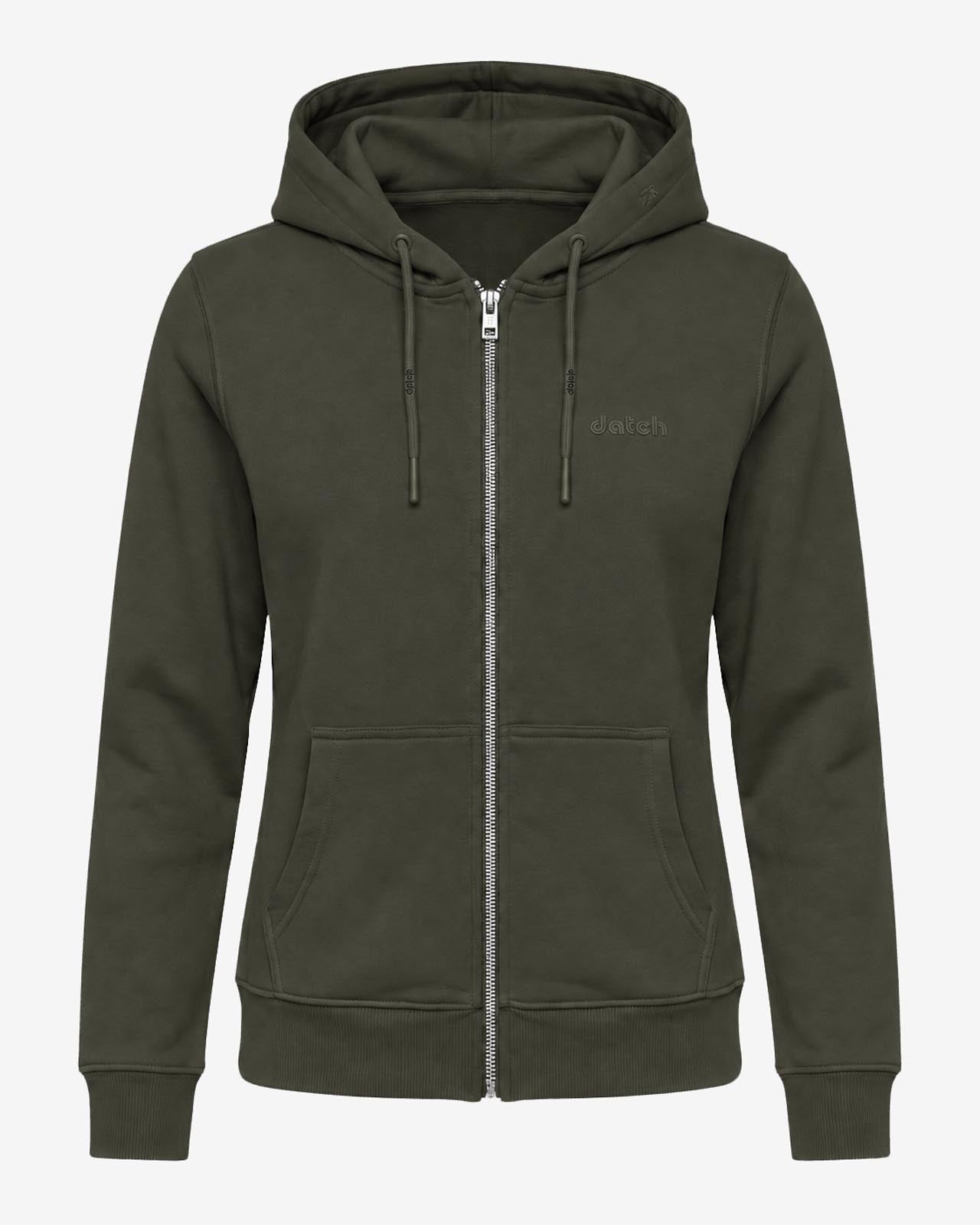 Felpa zip con cappuccio donna