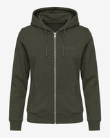 Felpa zip con cappuccio donna