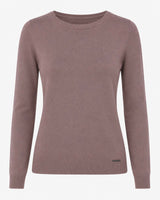 Maglia girocollo con collo a costine