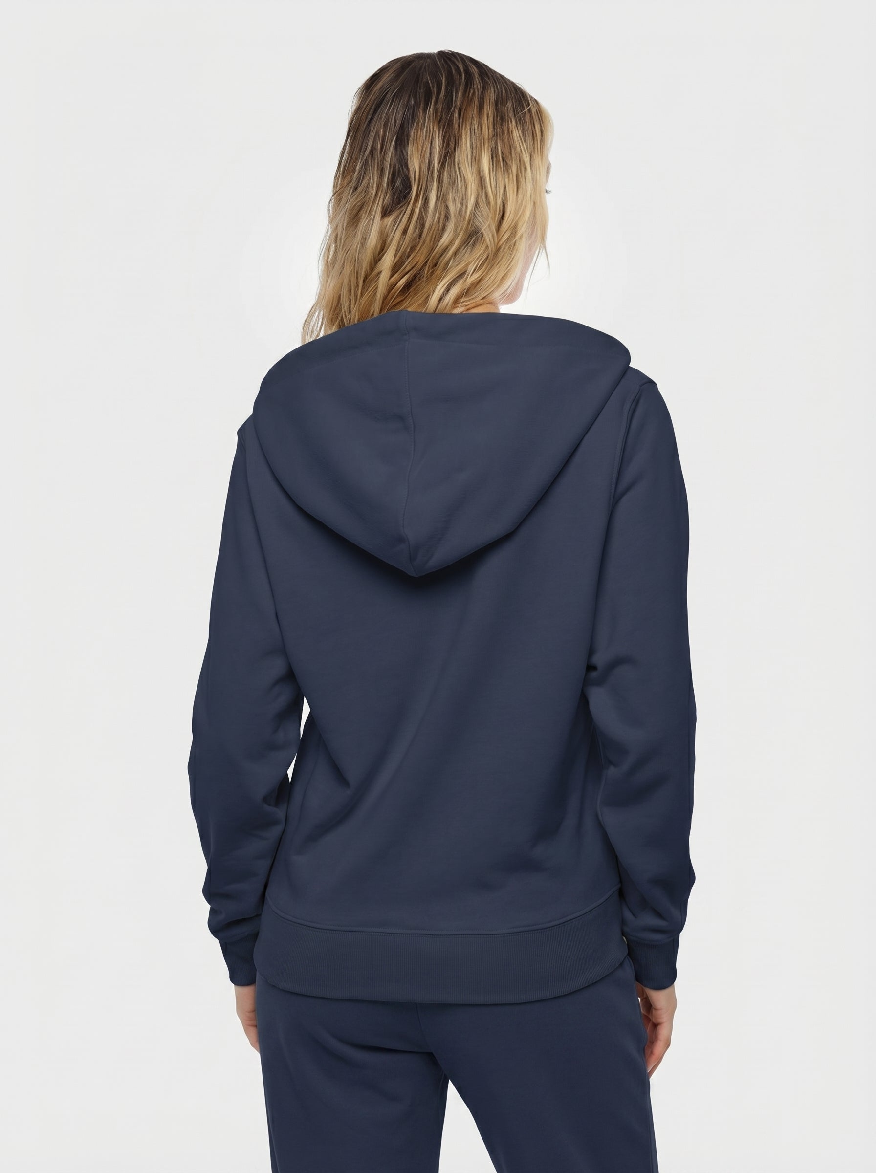 Felpa cotone zip frontale, con cappuccio